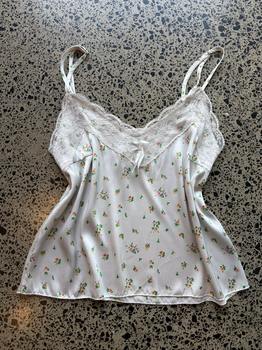 Satin Floral Cami - M