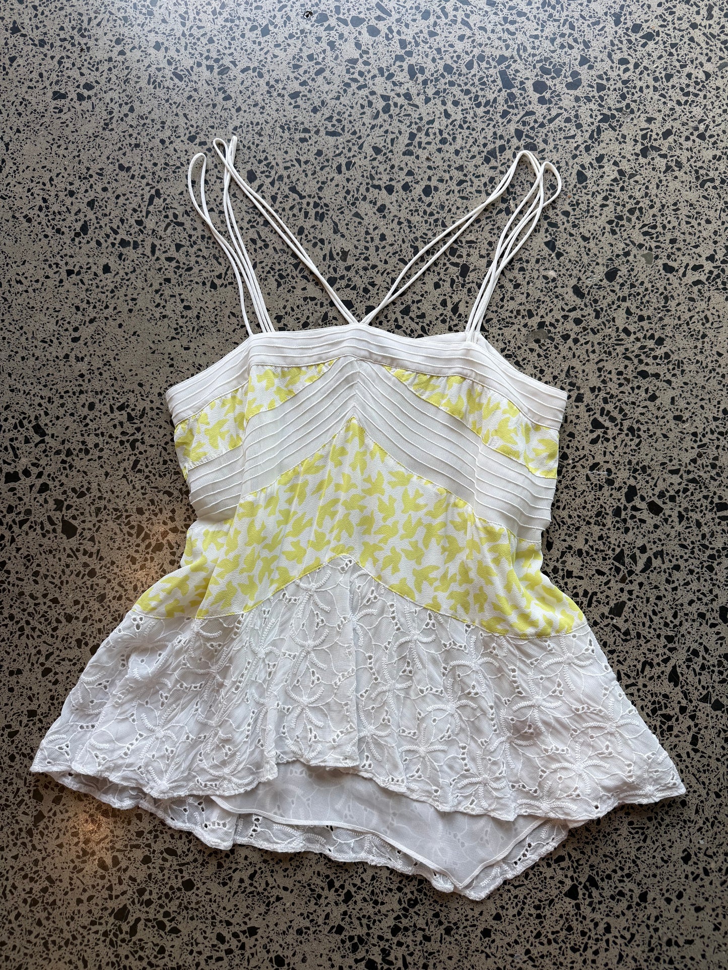 White & Yellow Fairy Top - S