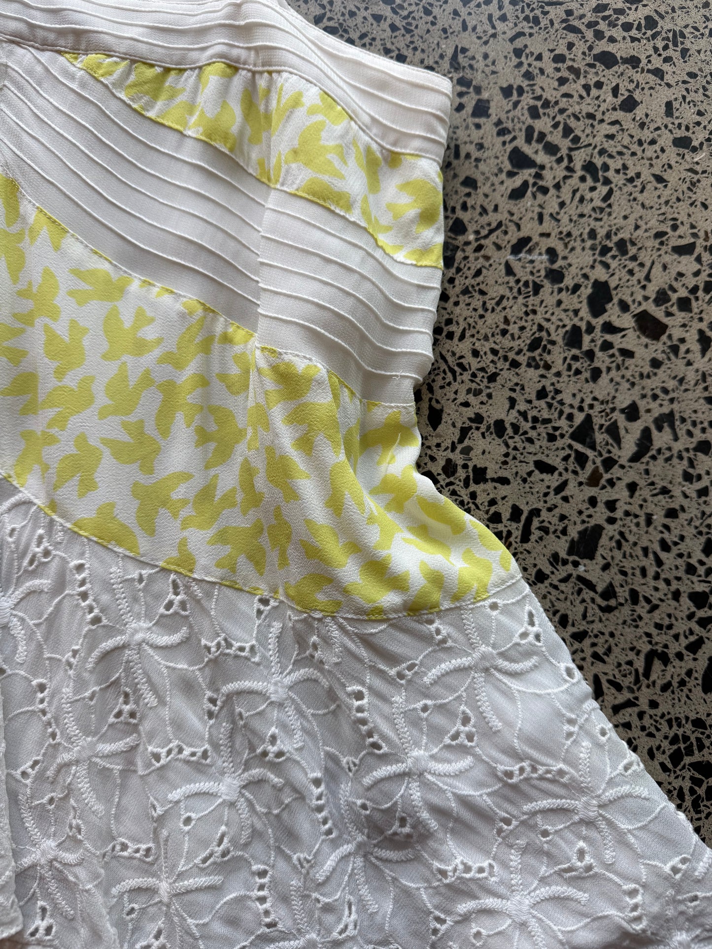 White & Yellow Fairy Top - S