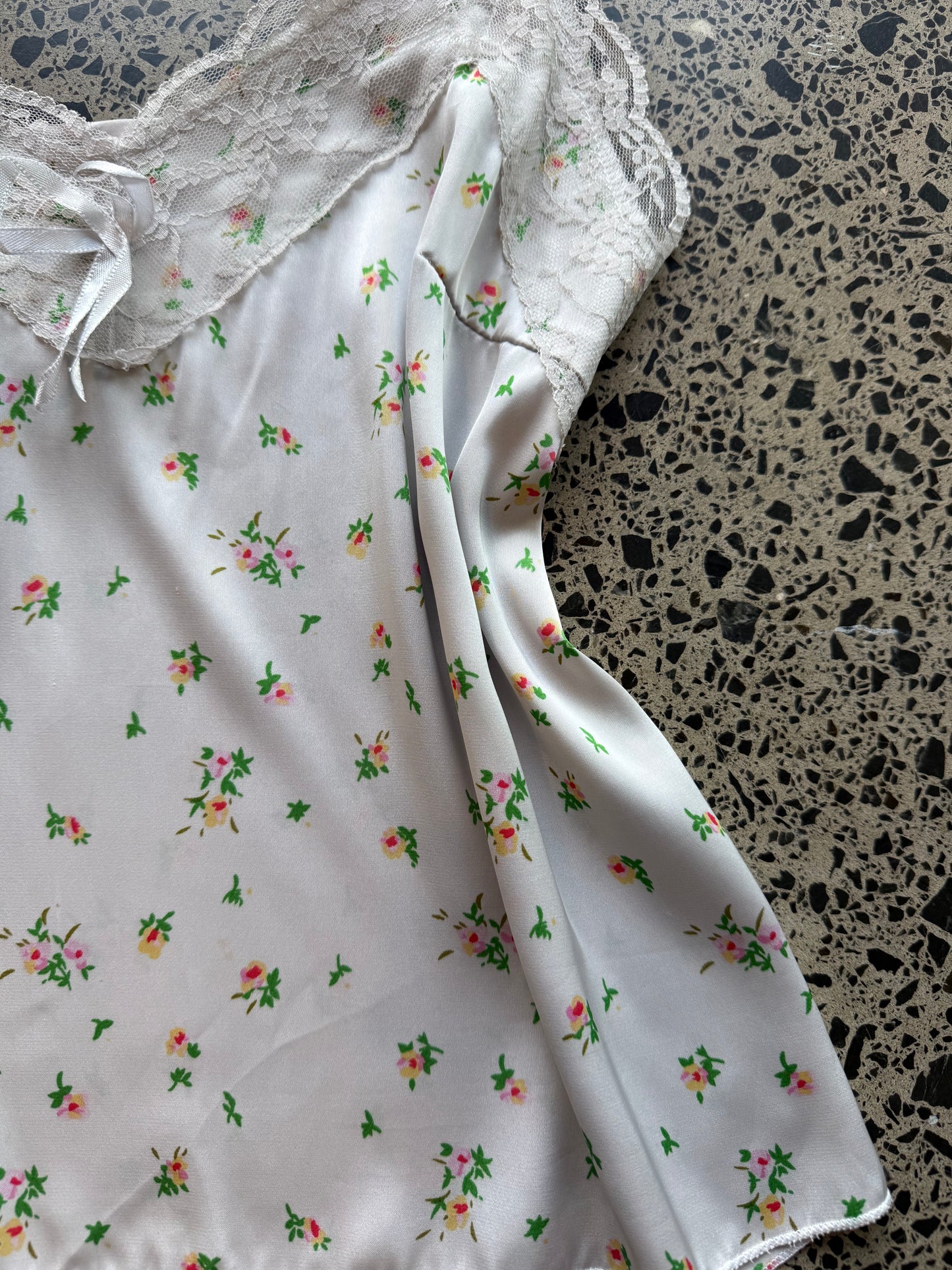 Satin Floral Cami - M
