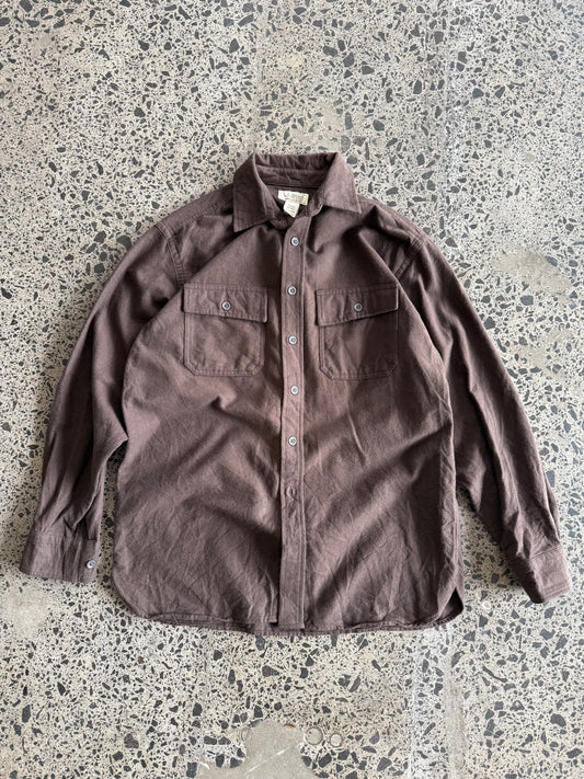 L.L.Bean Brown Chamois Cloth Shirt - M