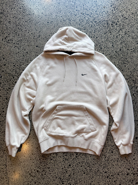 2000's Nike Swoosh hoodie in a cream colour-way