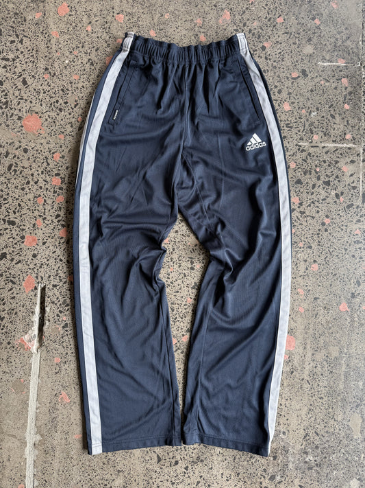 Women's Navy & grey striped Adidas Trackies - S