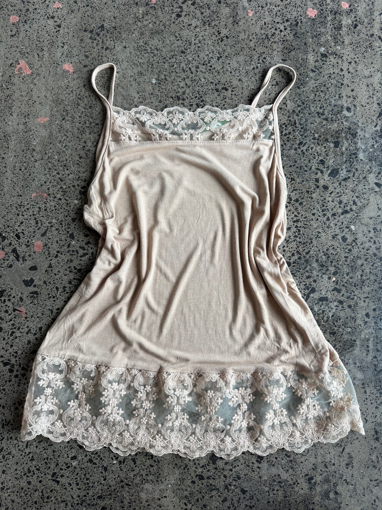 Lacey Silky Beige Cami - L