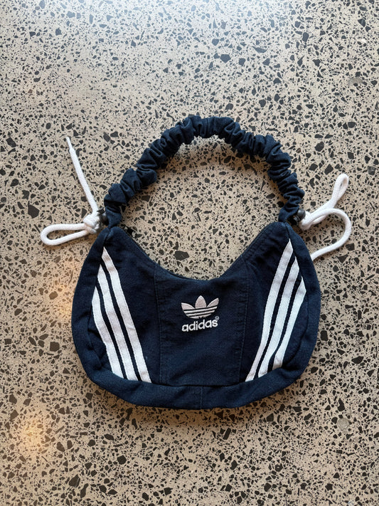 Dark Blue Denim Rework Adidas Handbag