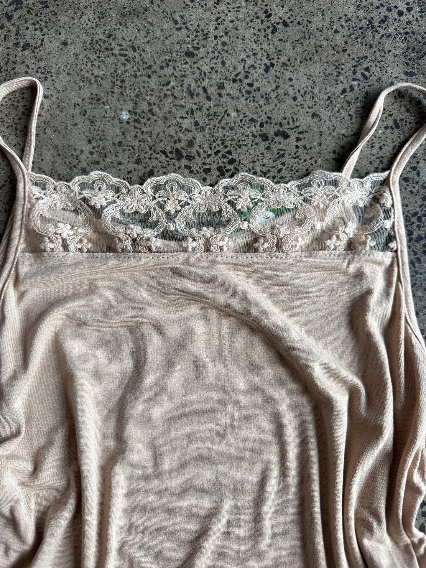 Lacey Silky Beige Cami - L