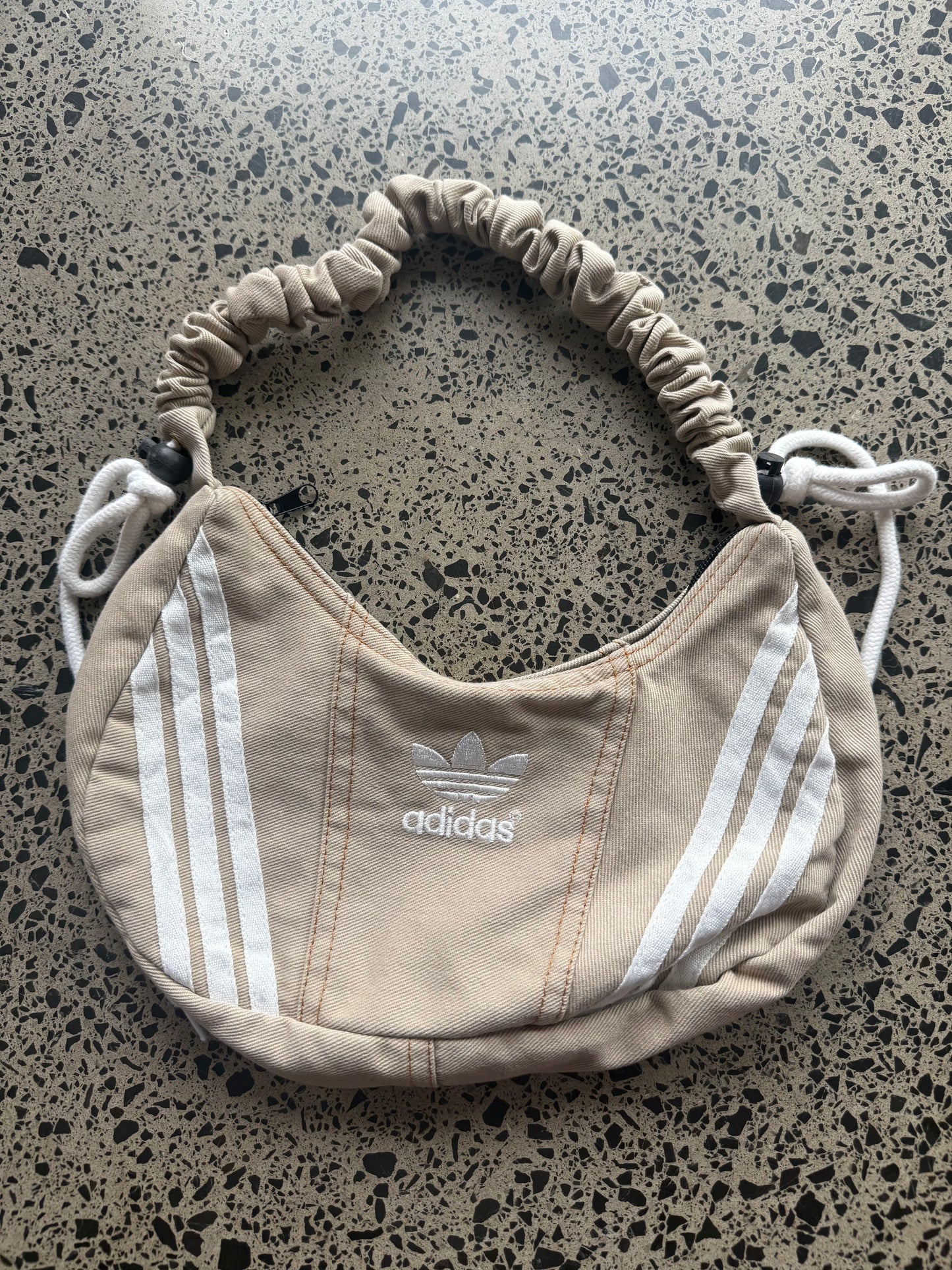 Beige Adidas Rework Shoulder Bag