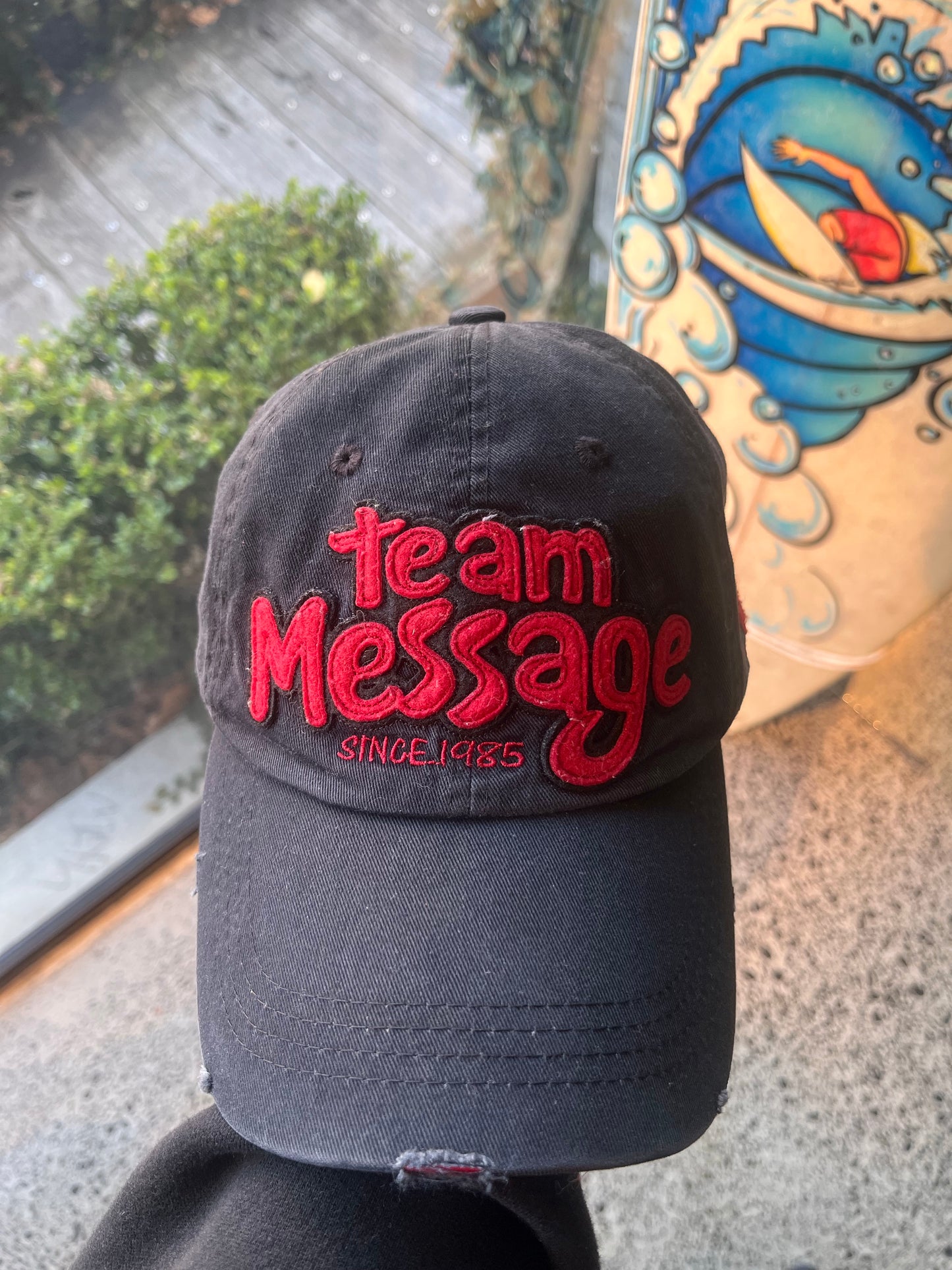 Team Message Black Cap