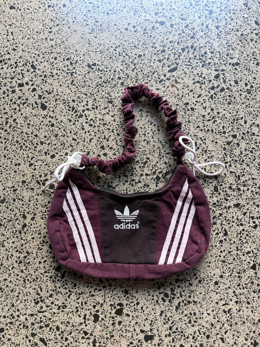 Burgundy Adidas Rework Scrunchy Shoulder Bag