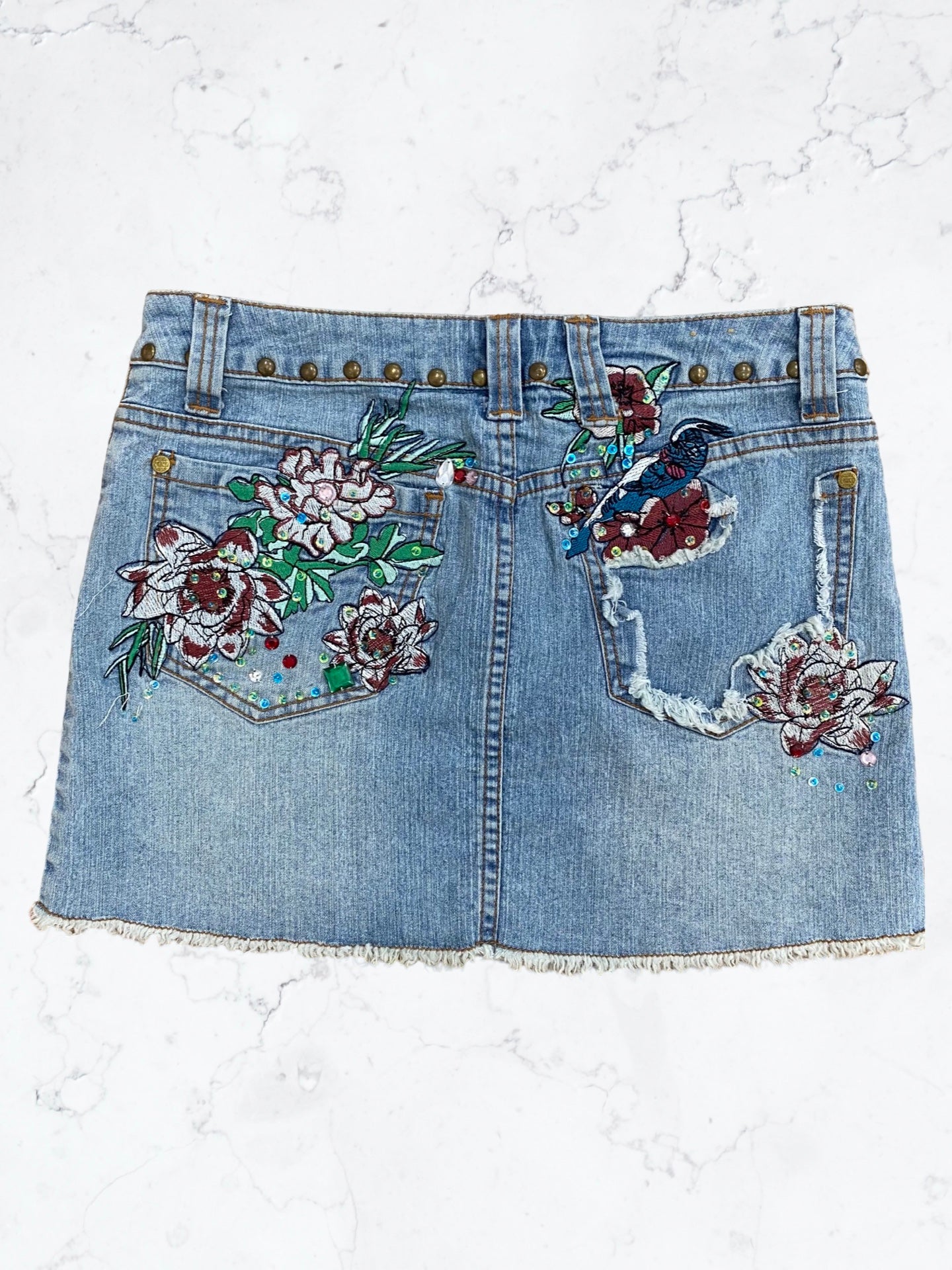 y2k Embroidered Mini Skirt  S/8