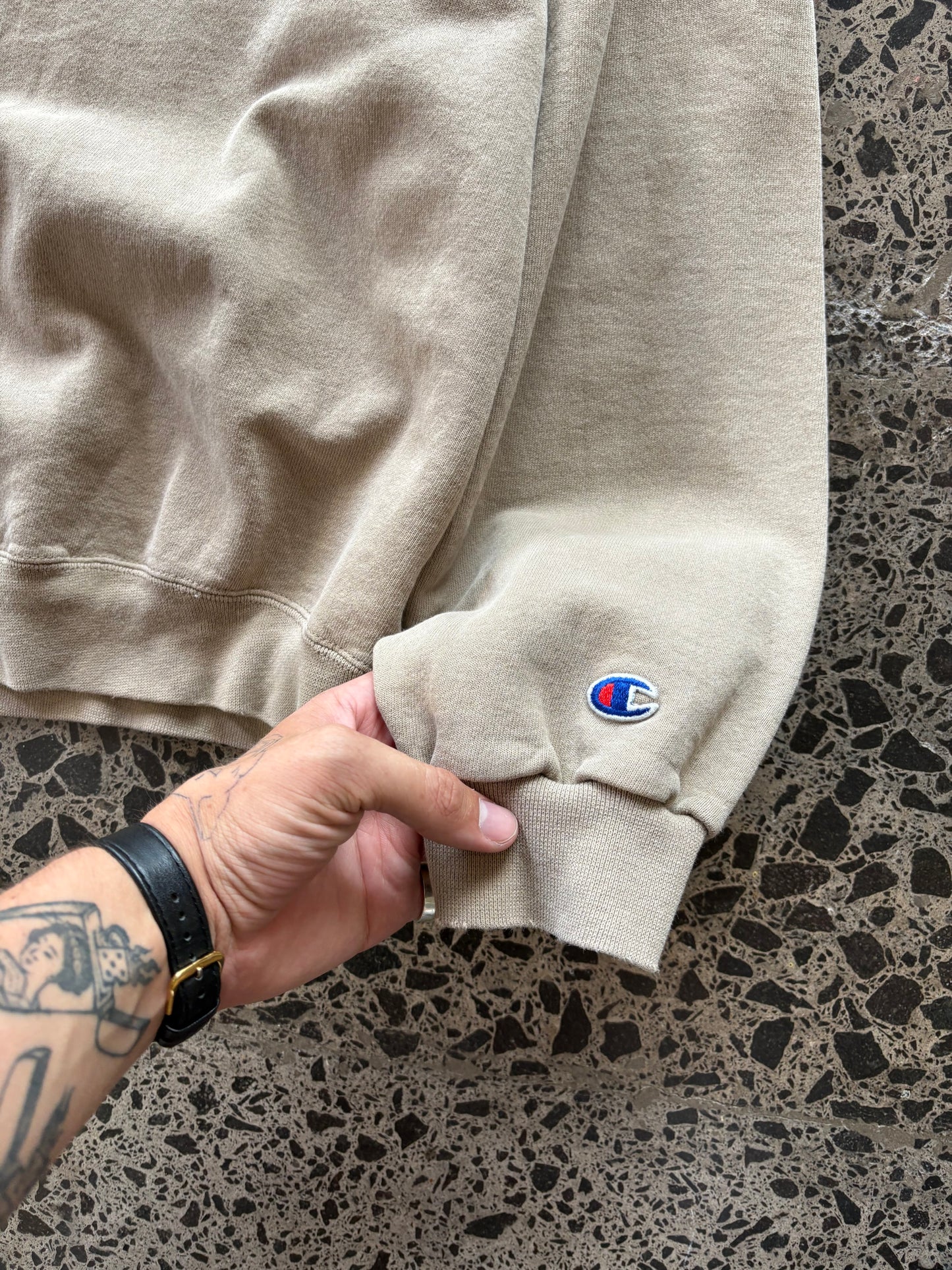 90's Beige Champion Crewneck - XL