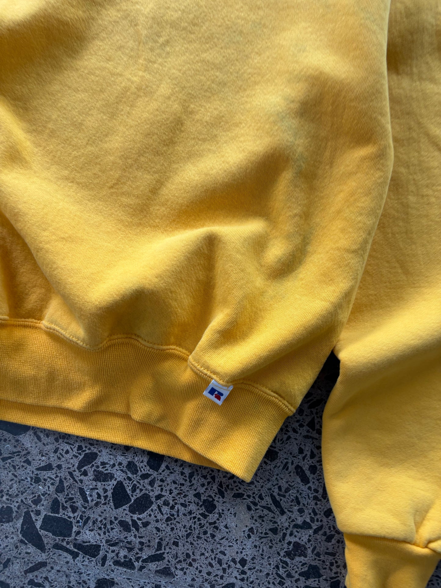 yellow Russell Blank Crewneck - M