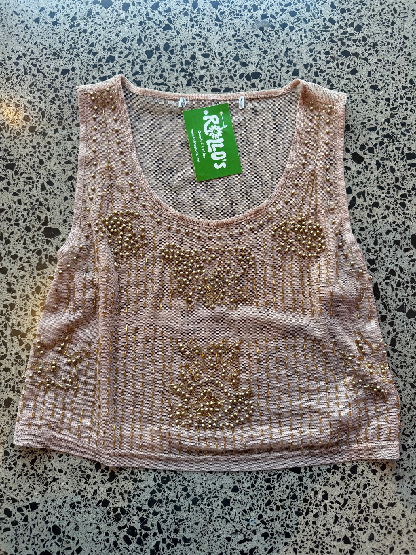 Dark Peach Crop Top - S