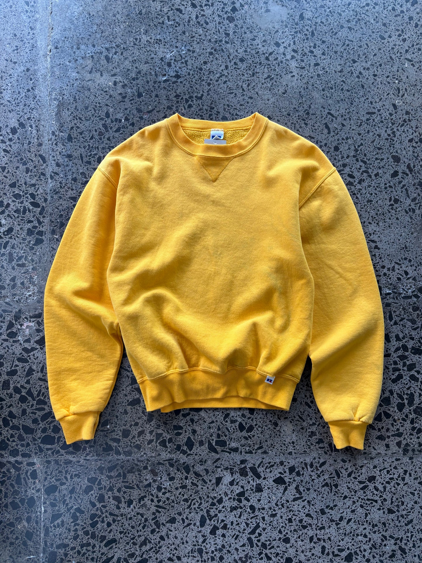 yellow Russell Blank Crewneck - M