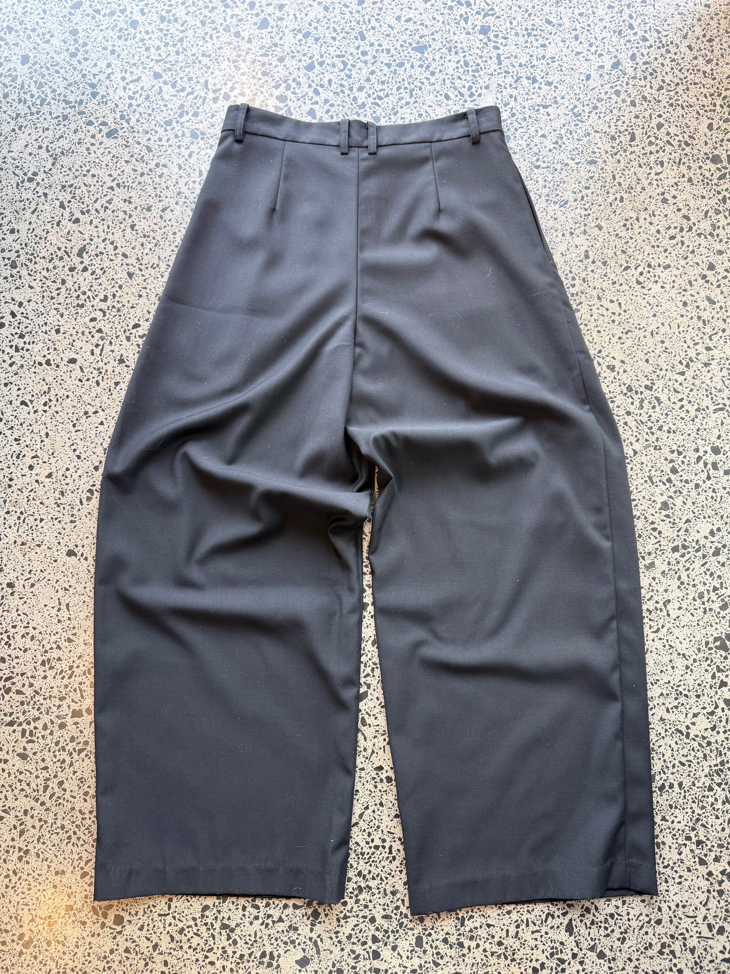 Black double pleated pants by NZ Designer Rendall - size XL