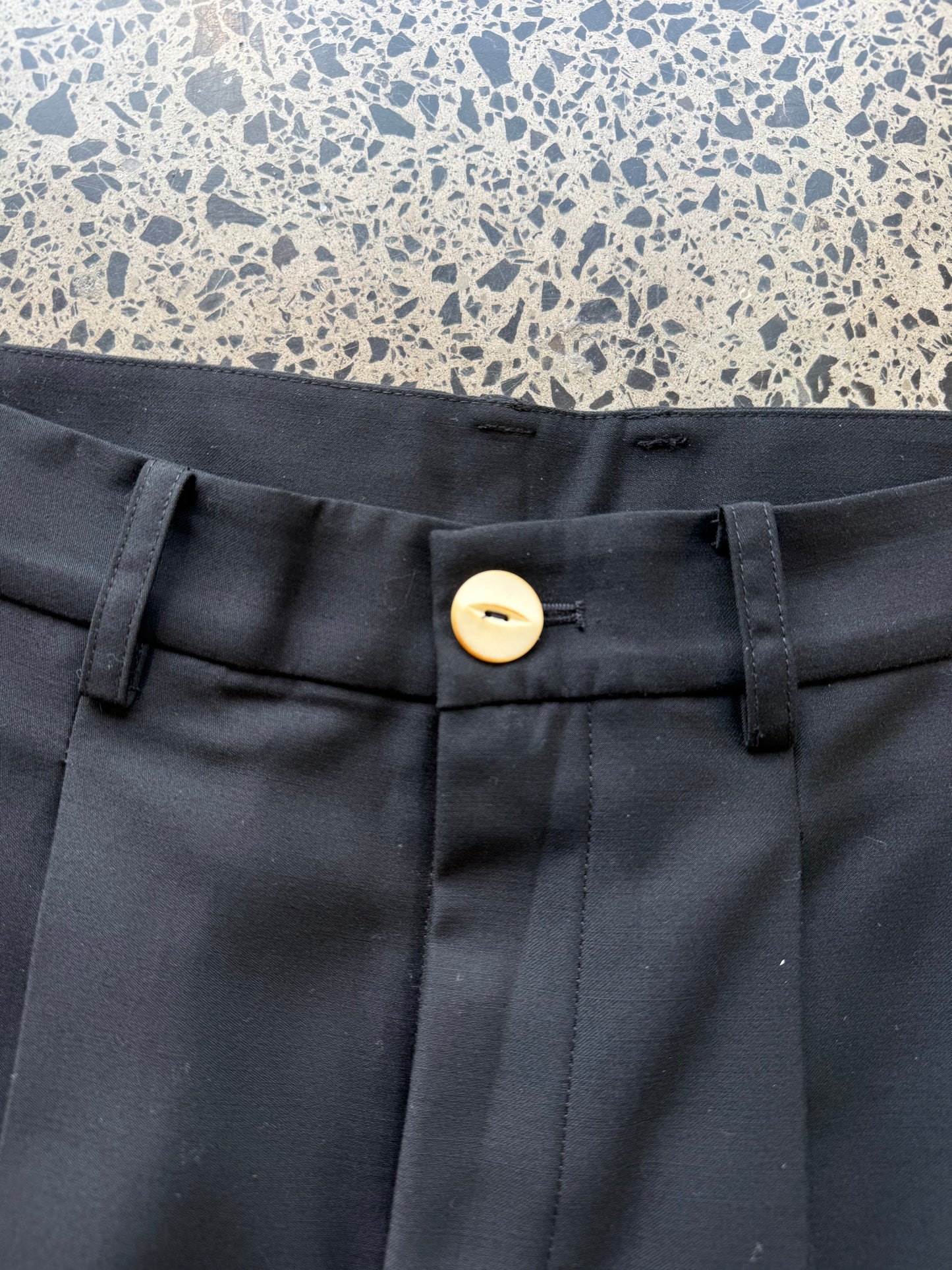 Black double pleated pants by NZ Designer Rendall - size XL