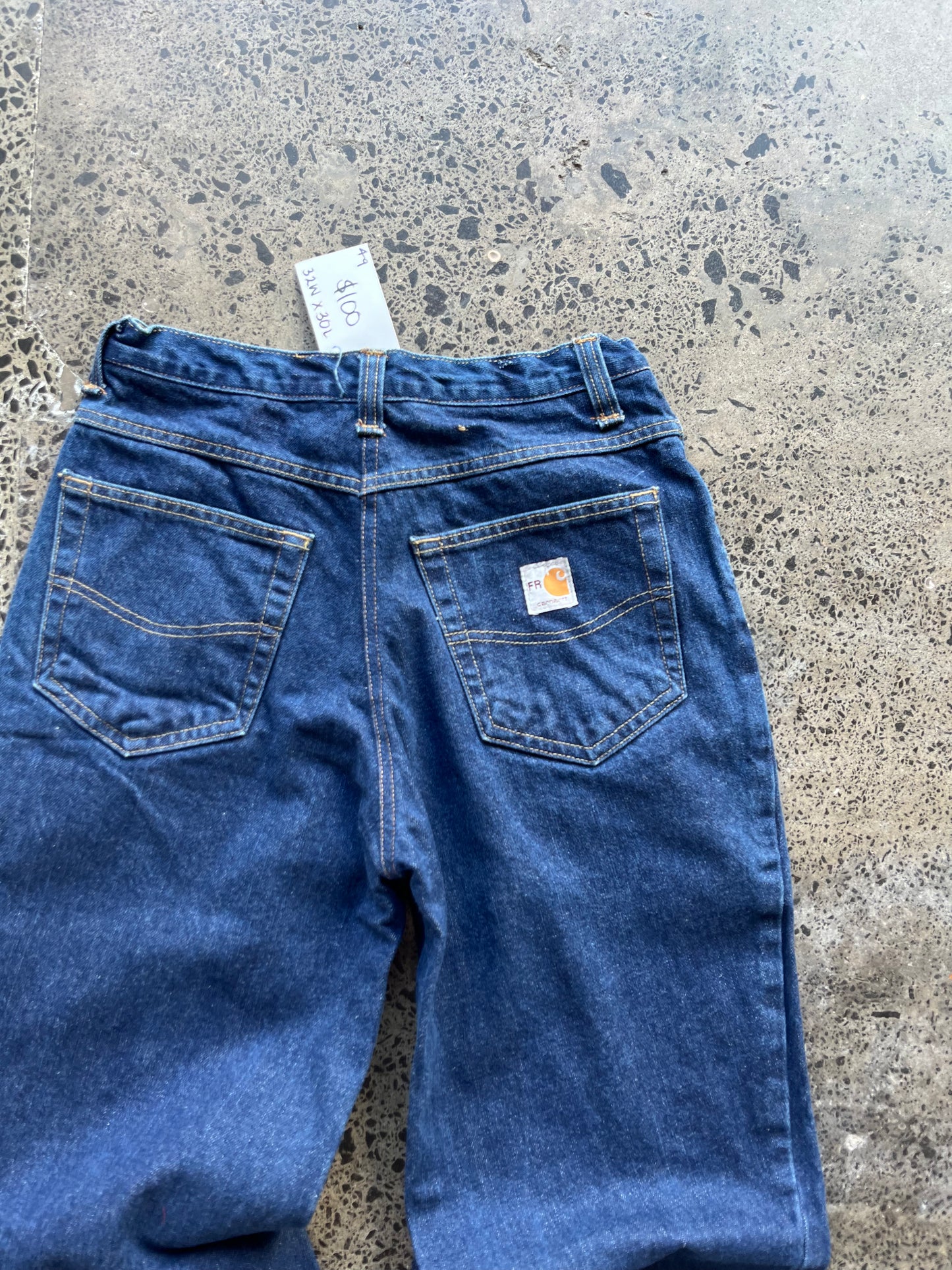 Dark Blue Baggy Carhartt Jeans 32W x 30L