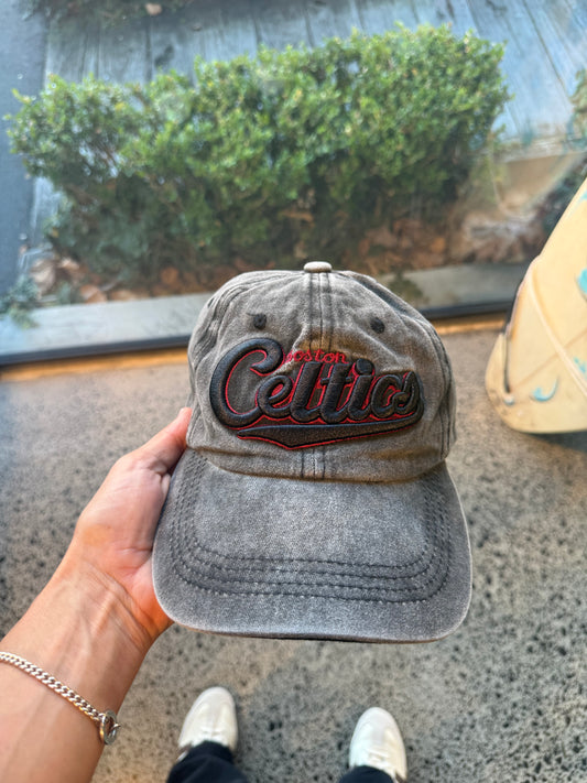 Faded Black Boston Celtics Cap