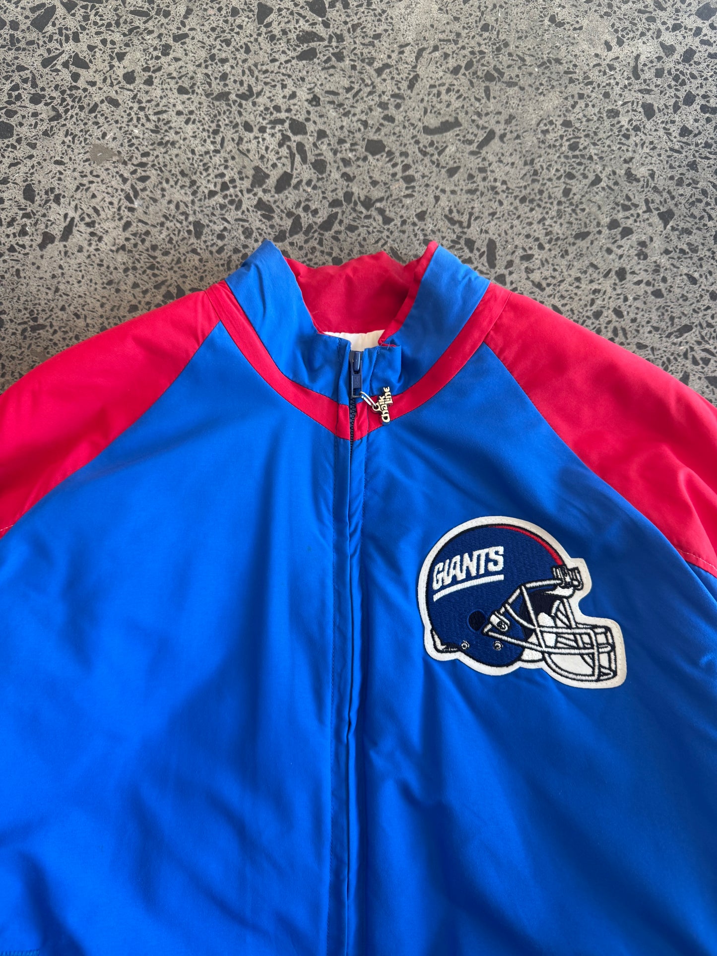 1991 NY Giants Bomber Chalk Line Jacket - 2XL