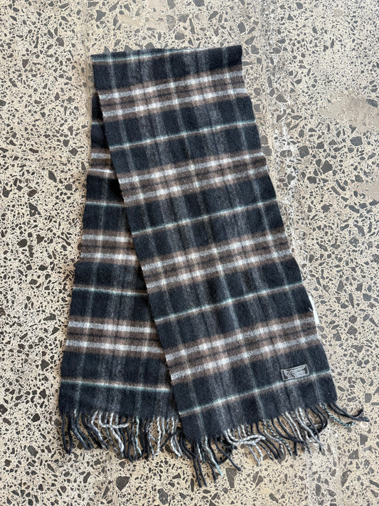 Black Burberry Wool Scarf