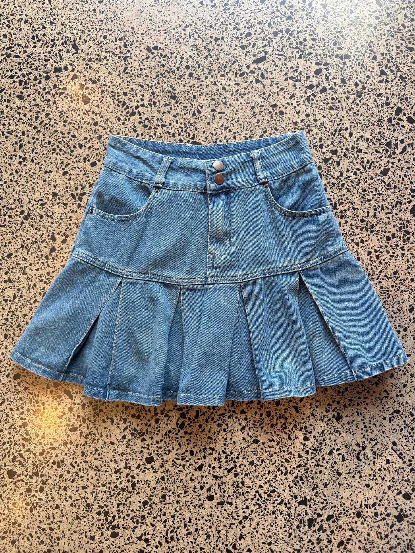 Blue Denim Mini Skirt - 2XS