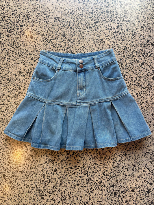 Blue Denim Mini Skirt - 2XS