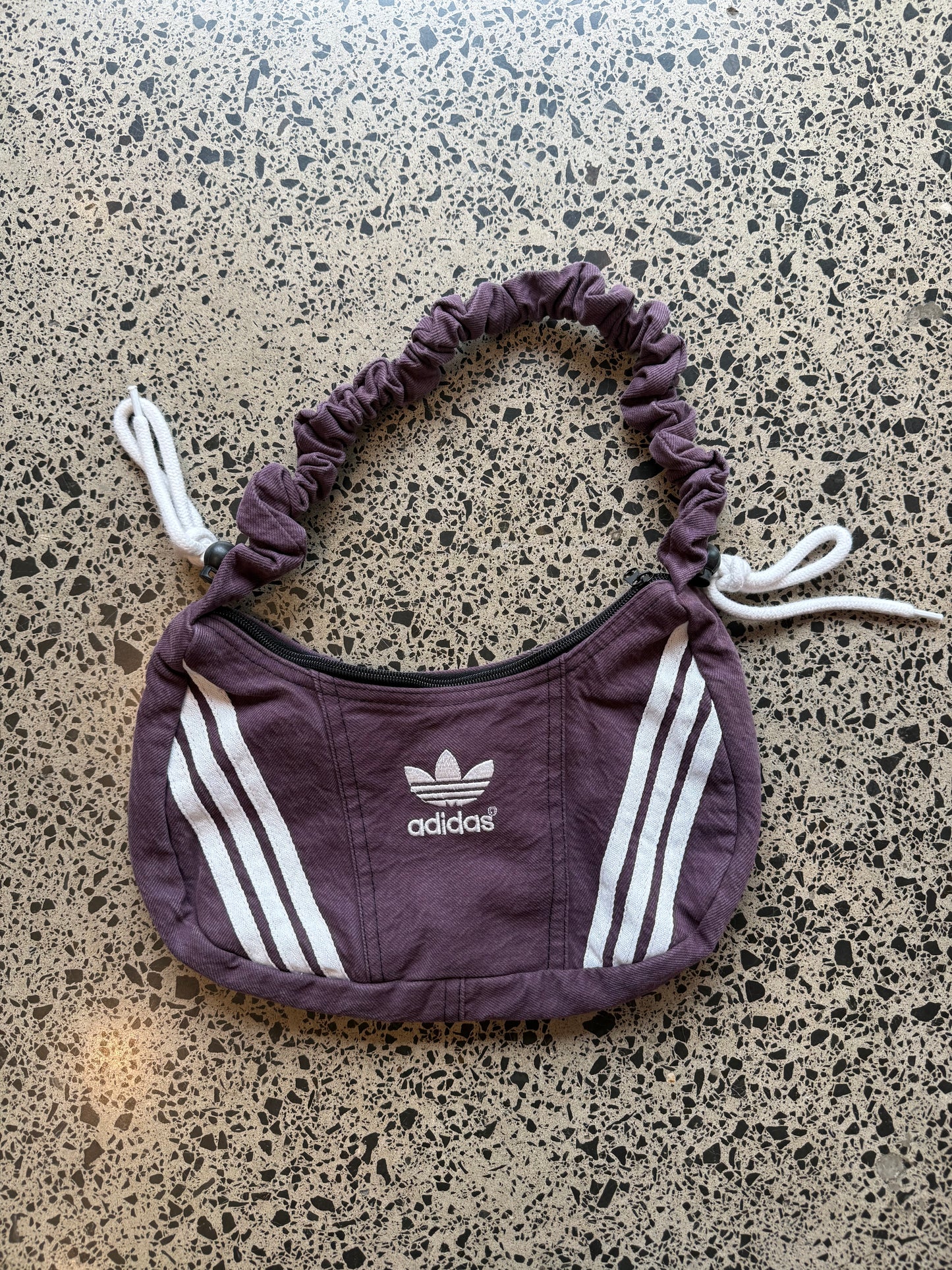 Dark Purple Rework Adidas Handbag