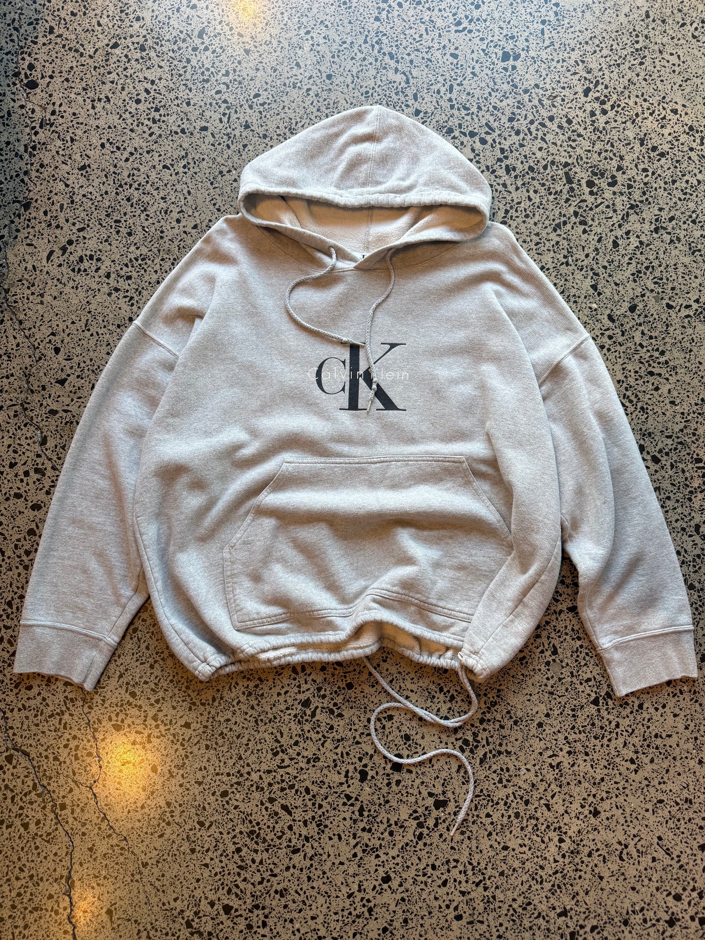 Calvin Klein hoodie with graphic logo detailing across the front