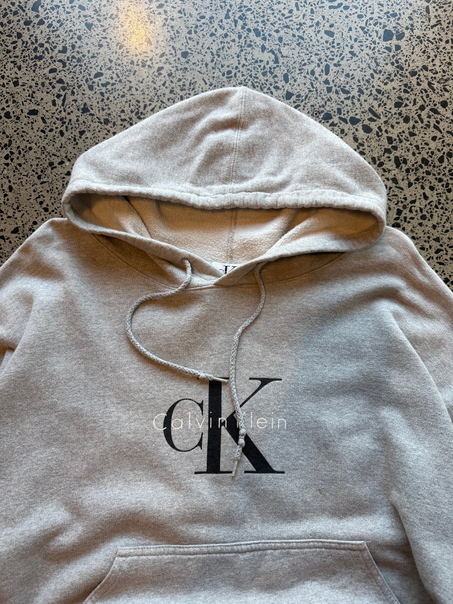 Calvin Klein hoodie with graphic logo detailing across the front