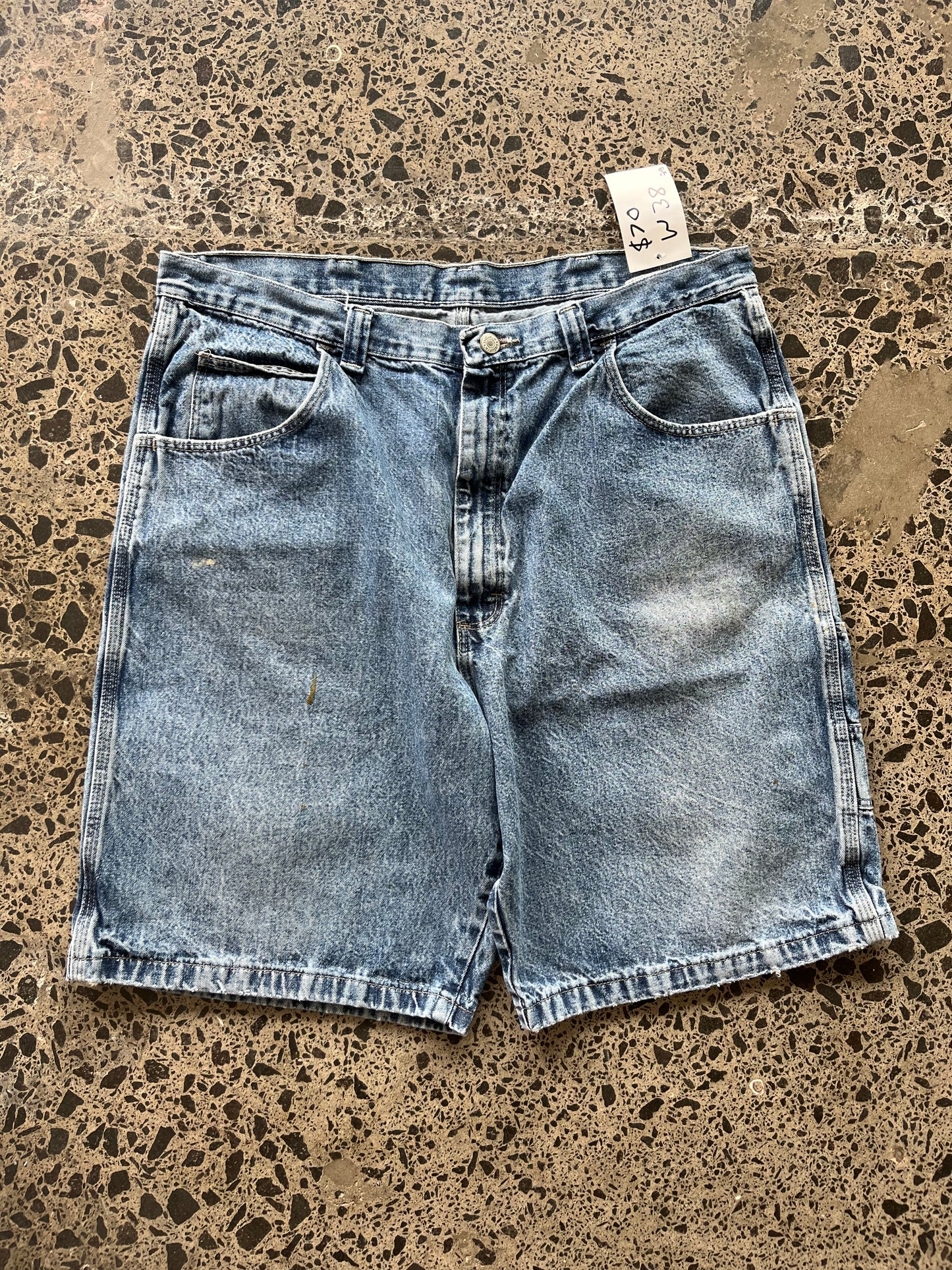 Light Wash Denim Jorts - 38W