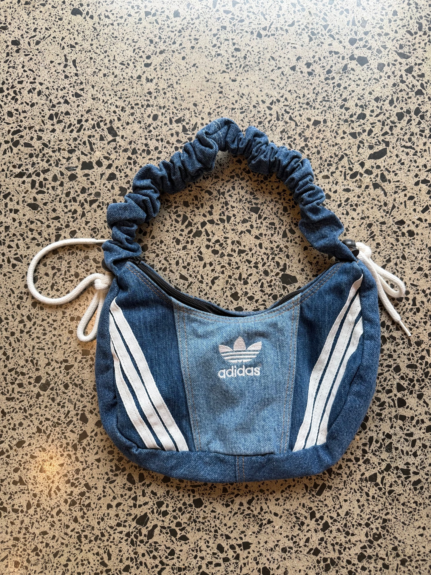 Blue Denim Rework Adidas Handbag