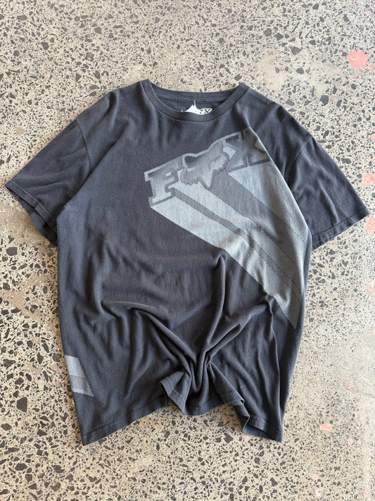 Black Graphic Logo Fox T-shirt - Large