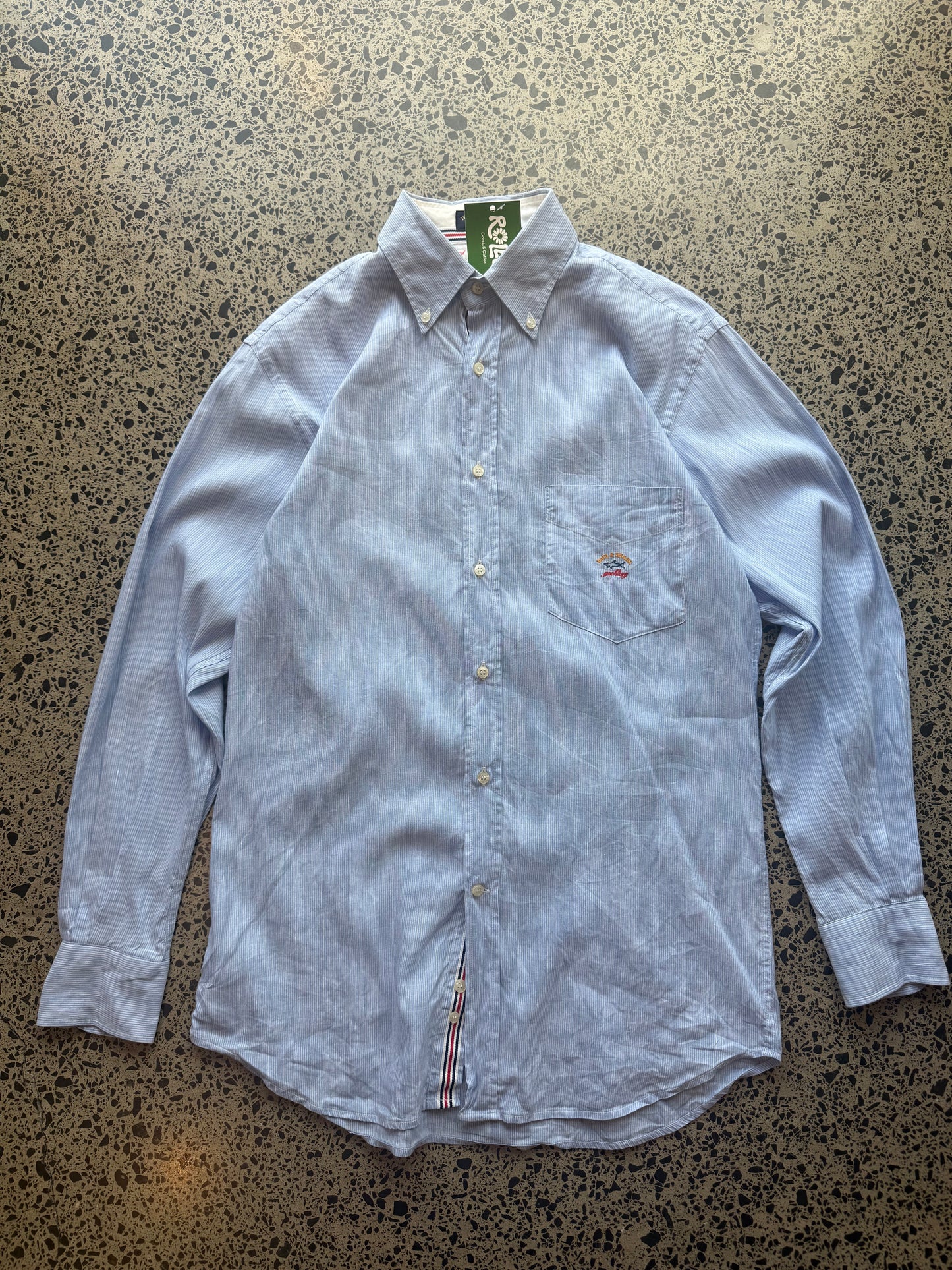 Paul & Shark Pin Stripe Button Up Shirt - L