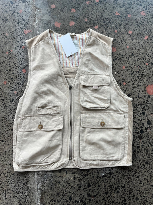 Beige Utility Vest - Medium