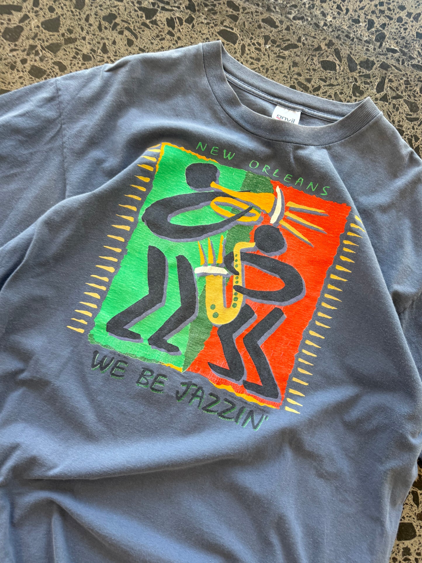 90's New Orleans 'We be Jazzin' Tee - 2XL