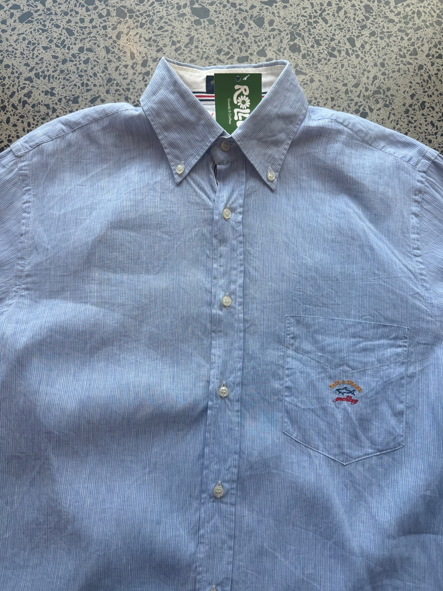 Paul & Shark Pin Stripe Button Up Shirt - L