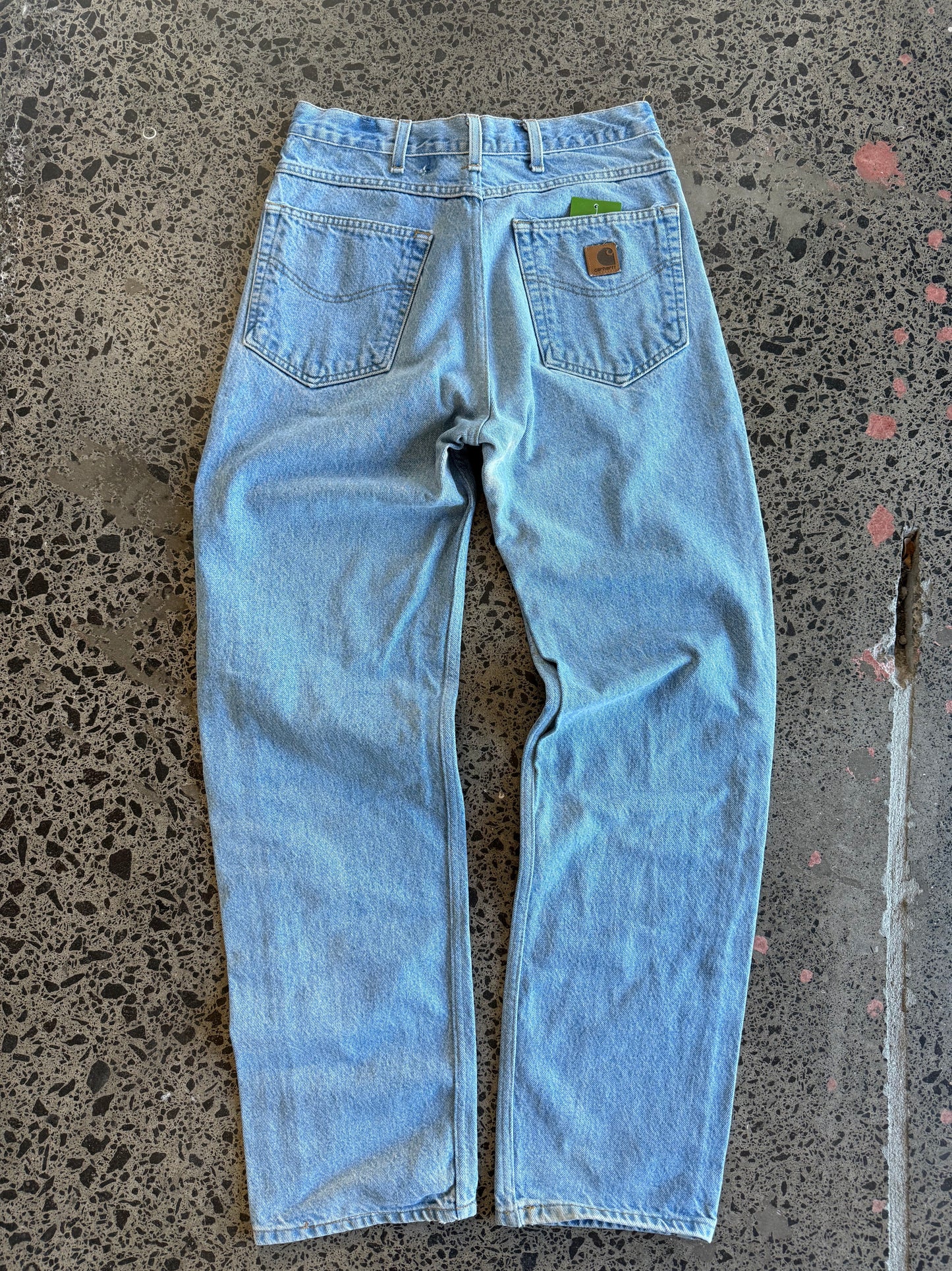 Light Blue Carhartt Denim Jeans - 28W x 30L Mens OR 6/8 Womens