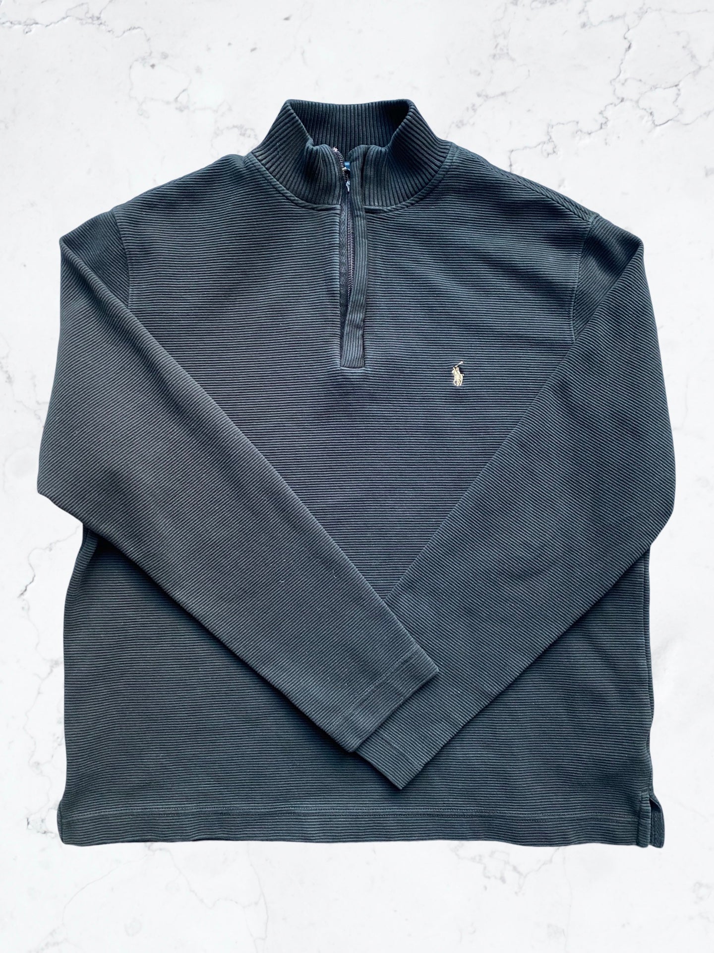 1/4 Zip Ralph Lauren Polo Knit Jumper - L