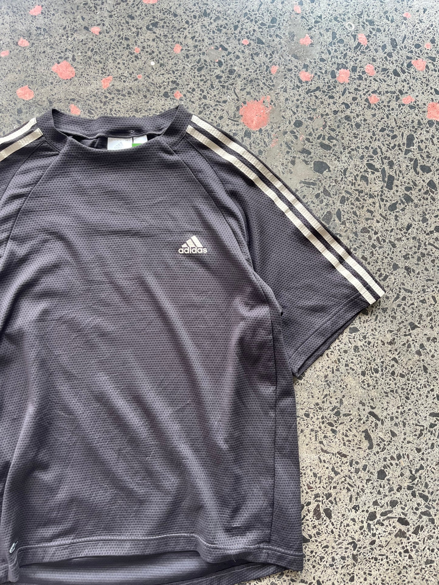 y2k Black Adidas Shirt - Large