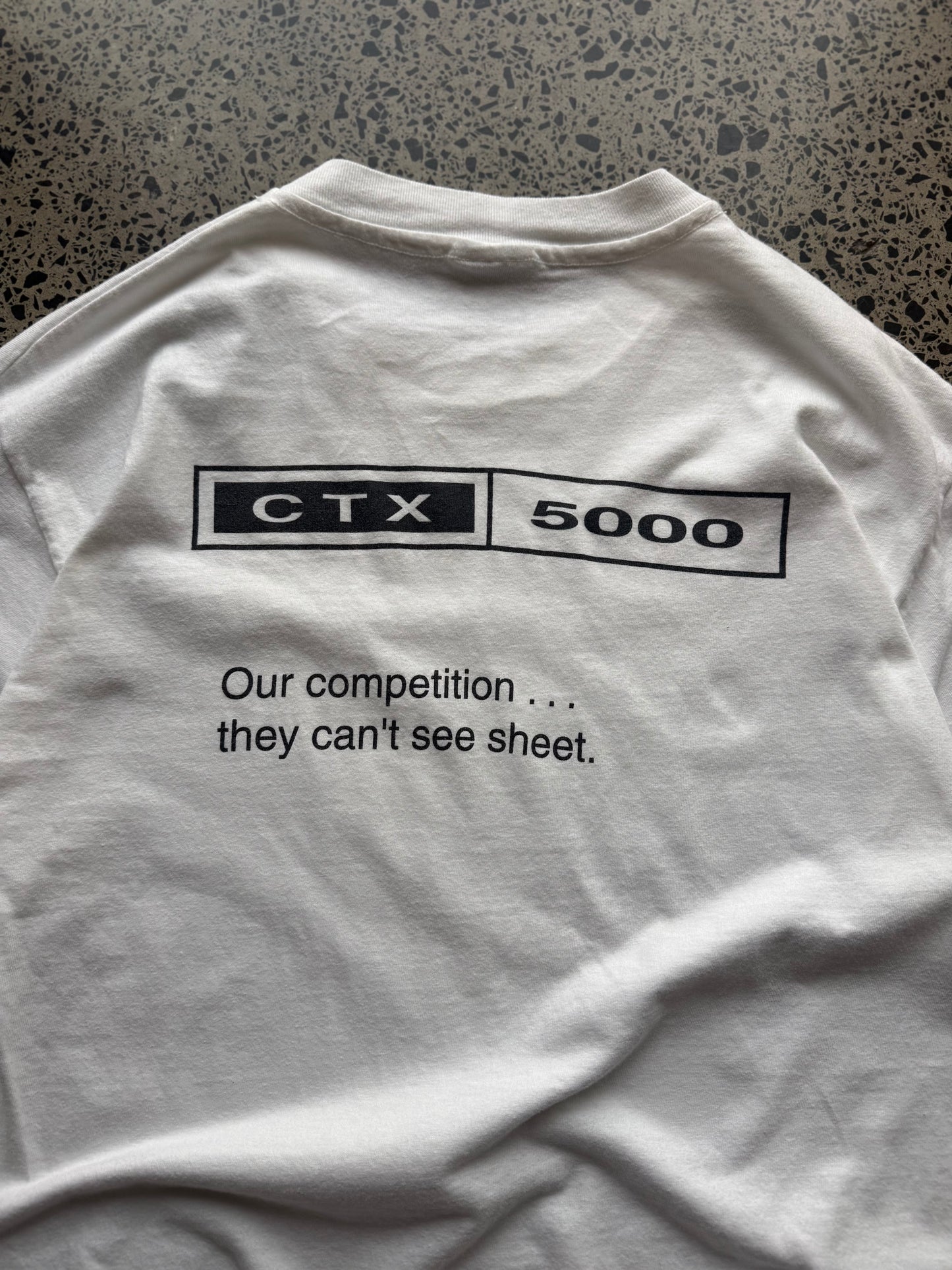 90's "Competitors don't know Sheet' Invision Graphic Tee - L