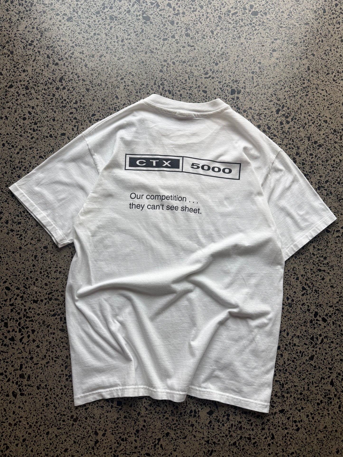 90's "Competitors don't know Sheet' Invision Graphic Tee - L