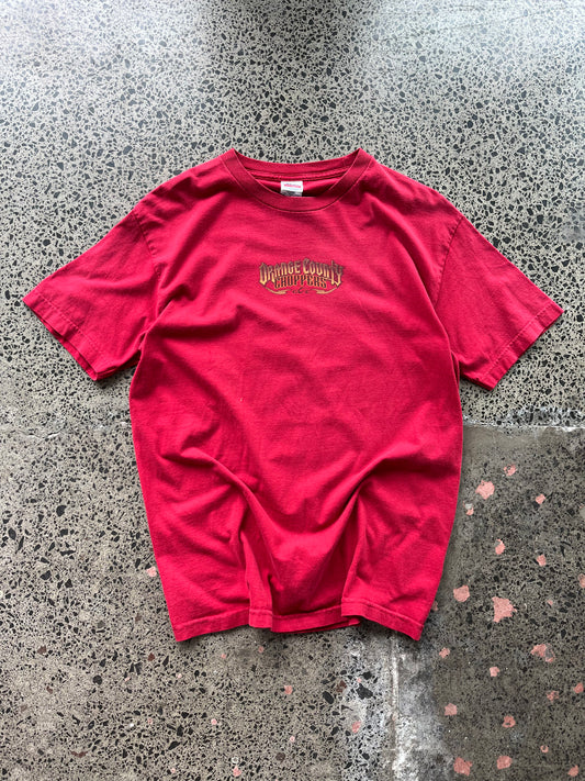 Red Big Graphic Racing Tee - L