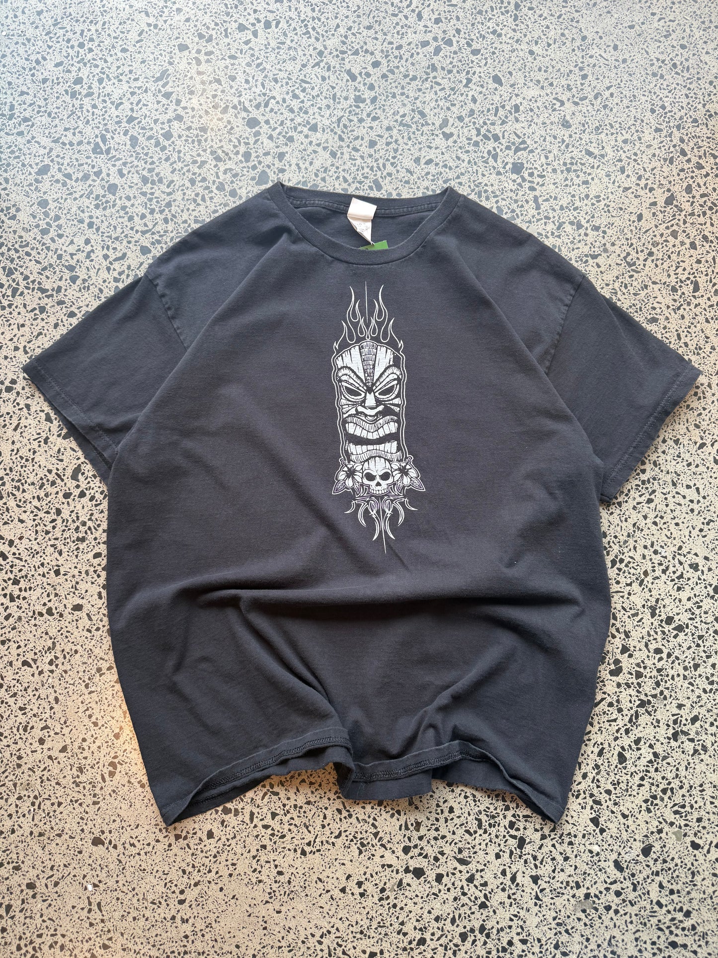 Tiki Flame & Skull Tee - XL
