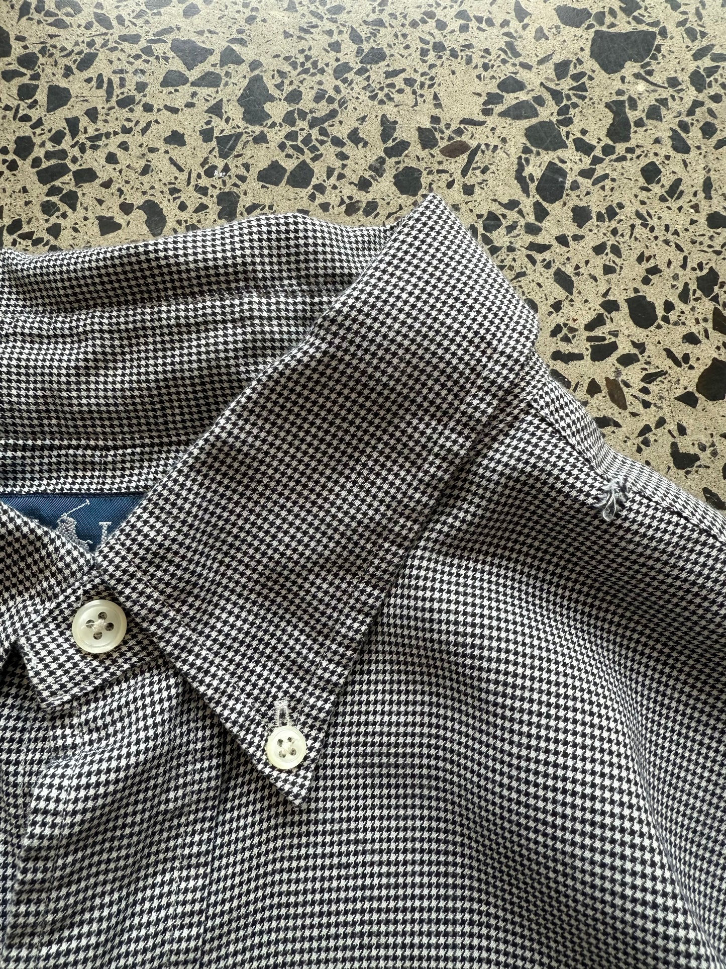 Checkered Ralph Lauren Button Up Shirt - XL