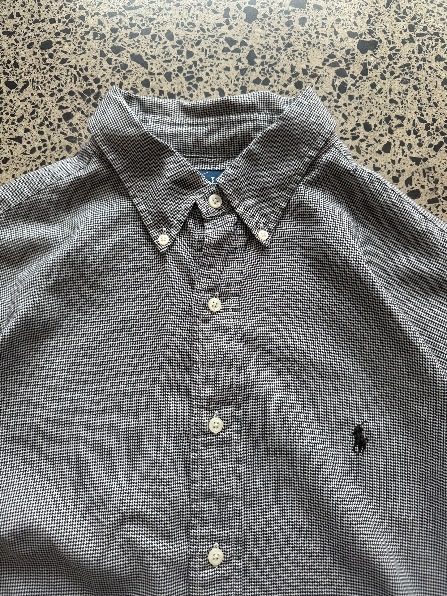 Checkered Ralph Lauren Button Up Shirt - XL