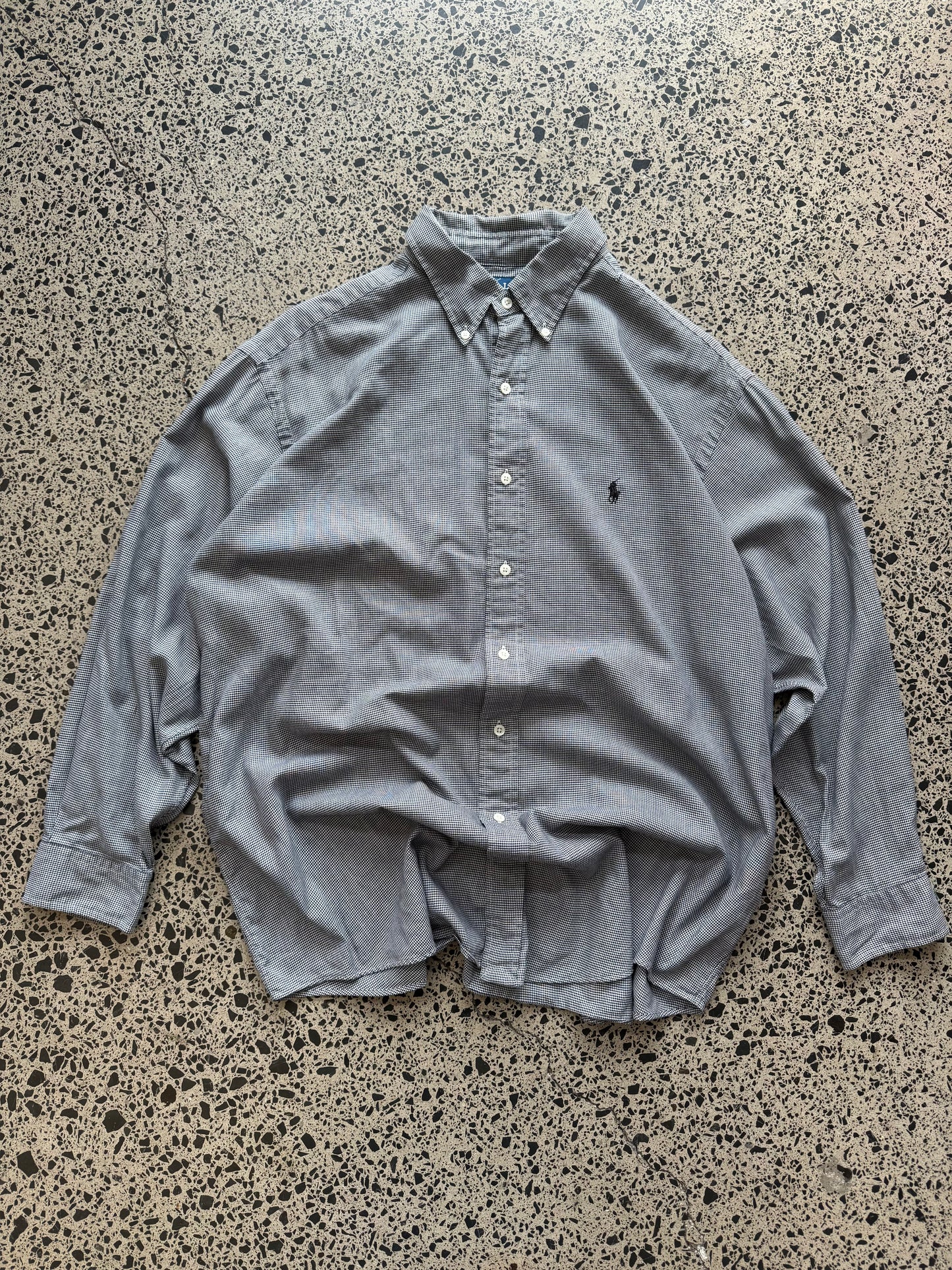 Checkered Ralph Lauren Button Up Shirt - XL