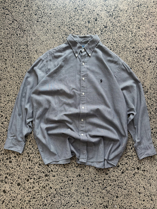 Checkered Ralph Lauren Button Up Shirt - XL
