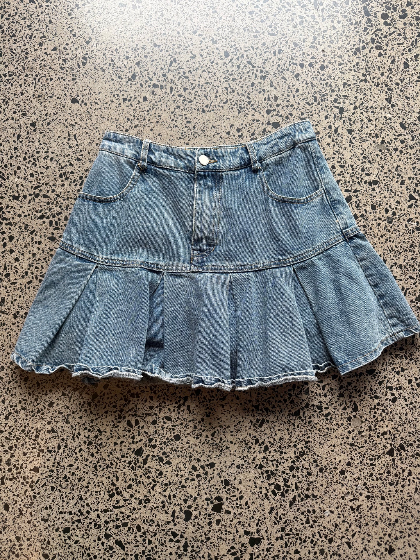 Mid blue Denim Mini Skirt - XS