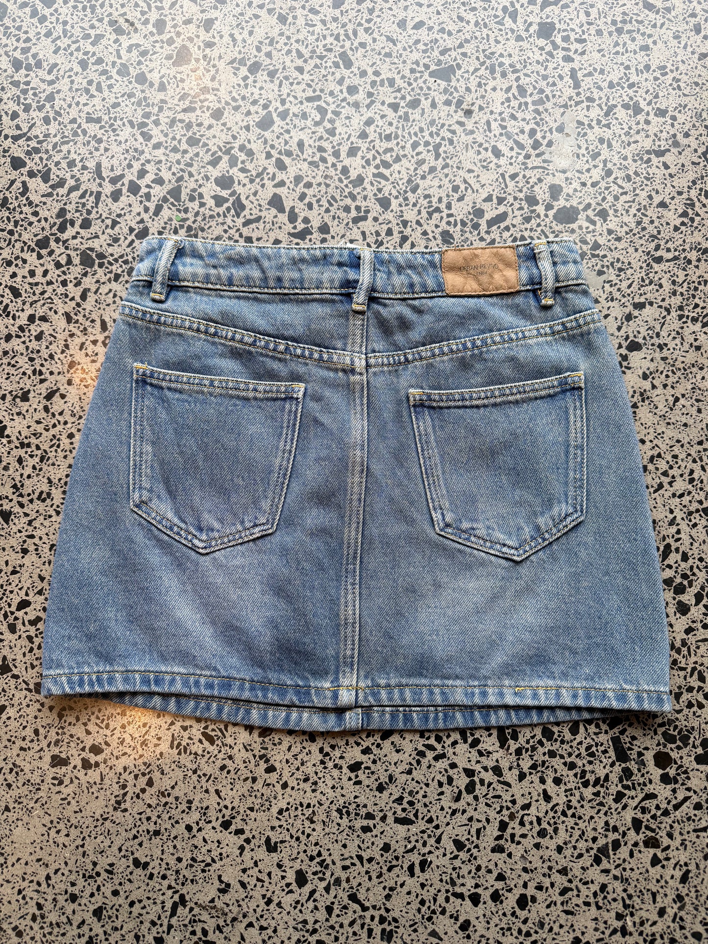 Light Blue Denim Mini Skirt - XS