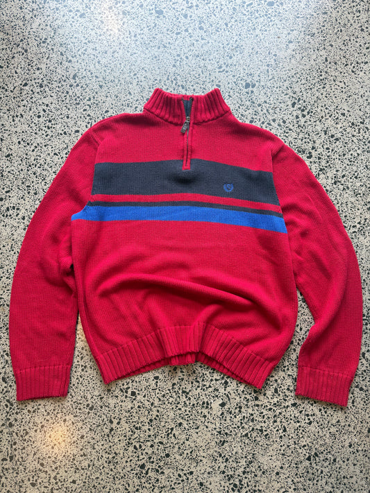 Chaps by Ralph Lauren 1/4 Zip Knit Jumper - XL
